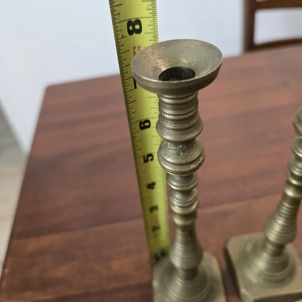 Elegant Brass Candlestick Holders Set Of 2 Vintage‎